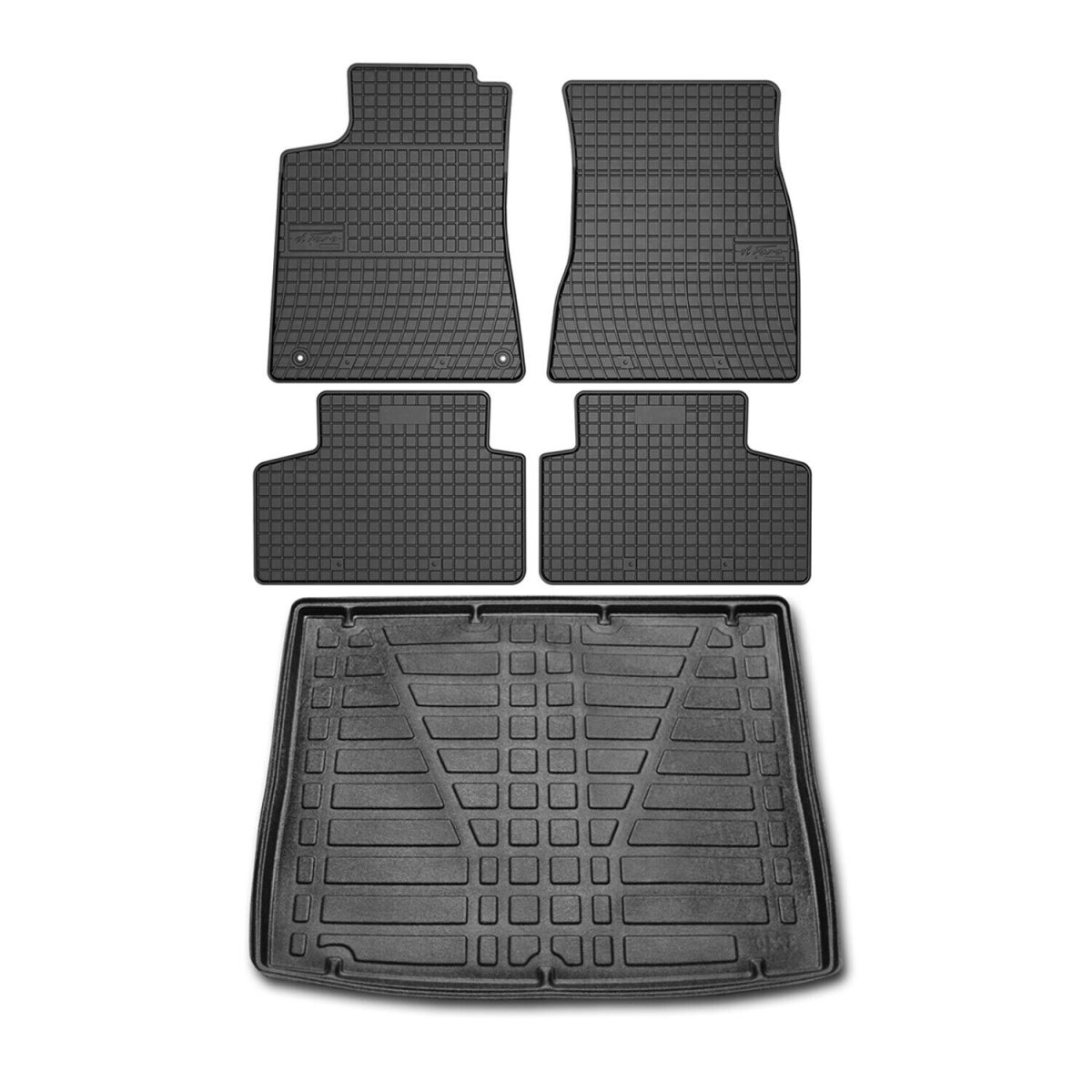 Mercedes GLB Class Floor-Trunk Mats - Omac - El-Toro & YPS - Black - 2019 Mercedes GLB Class Floor-Trunk Mats - Omac - El-Toro & YPS - Black - 2019
